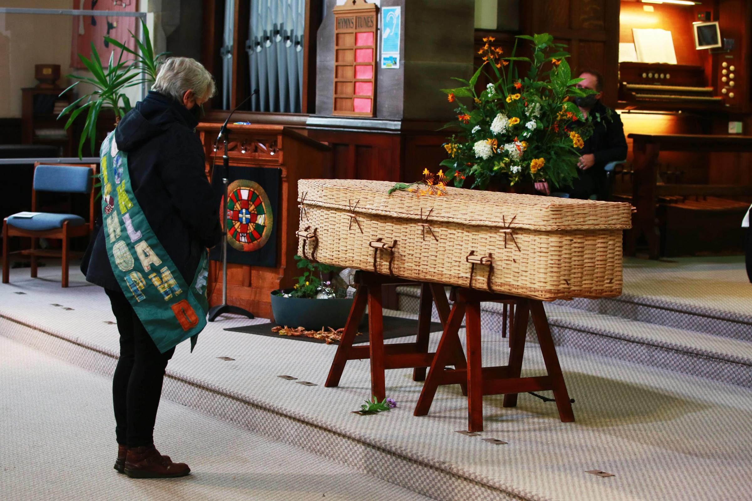 Bishop Auckland Methodist in Bishop Auckland held a funeral service to mourn the loss of biodiversity and climate change Picture: SARAH CALDECOTT