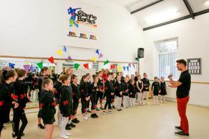 The Northern Echo: Professional dancer Aljaz Skorjanec gives future dance stars tips at the Joanne Banks Dance School in Spennymoor Picture: SARAH CALDECOTT The Northern Echo: Professional dancer Aljaz Skorjanec gives future dance stars tips at the Joanne Banks Dance School in Spennymoor Picture: SARAH CALDECOTT