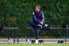 Gareth Southgate watches on during England's training session at Hotspur Way earlier today. Picture: JOHN WALTON/PA WIRE