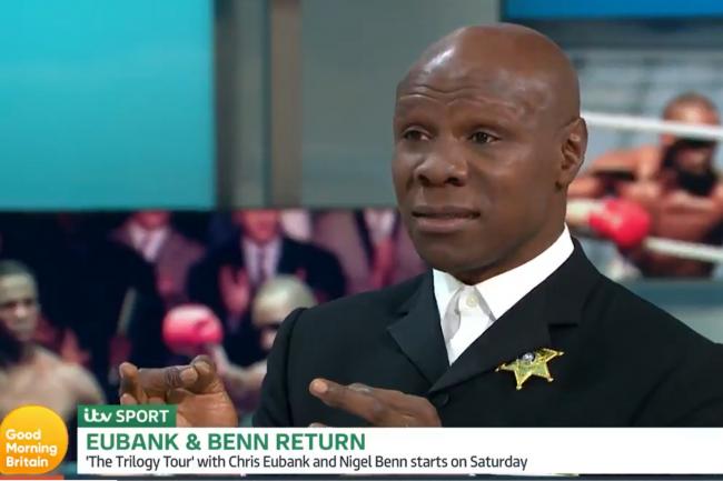 Chris Eubank opened up about his son Sebastian's death on Good Morning Britain today (Good Morning Britain/Twitter - @GMB/ITV)