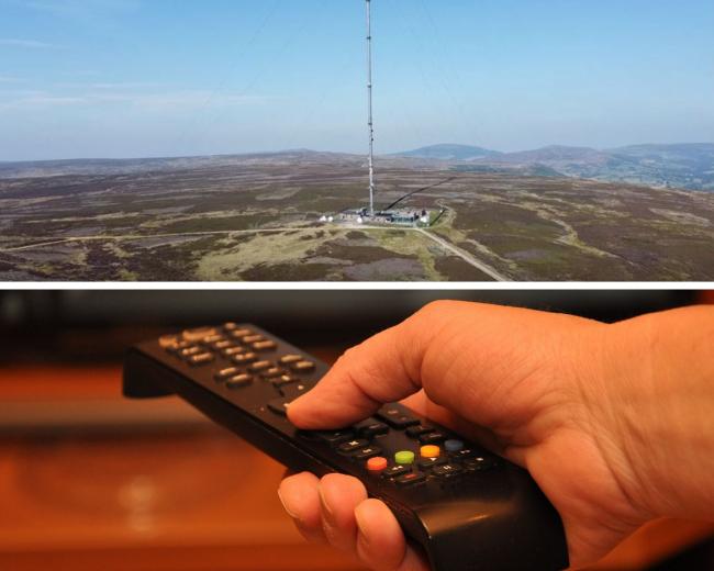 The 80-metre tall temporary mast at the moorland site was switched on yesterday, restoring Freeview channels to 95 per cent of homes affected by the fire to the original Bilsdale transmitter in August