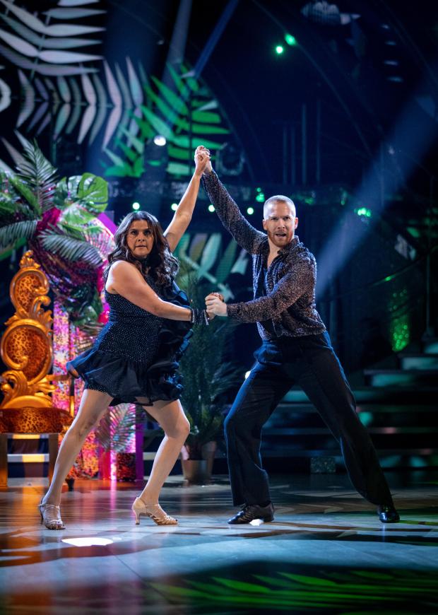 The Northern Echo: Nina Wadia and Neil Jones during the dress run for the first episode of Strictly Come Dancing 2021. Credit: PA