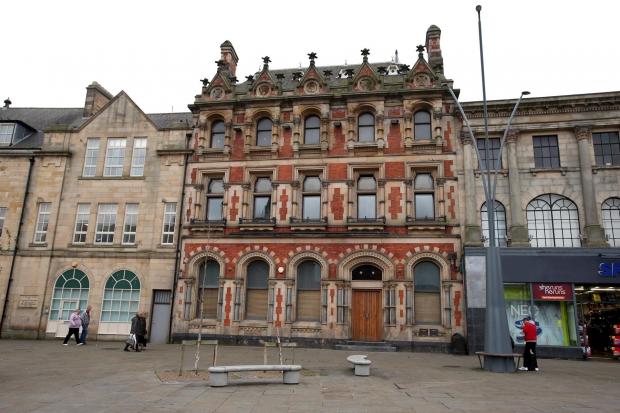The Northern Echo: PLANS IN THE BANK: Auckland Castle unveil a plan to have a Spanish art gallery in the former Barclays Bank buidling in the market square of Bishop Auckland.  Picture: CHRIS BOOTH.