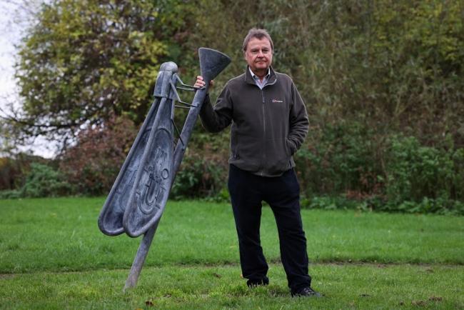 A River Tees Project by Groundwork has led to the erecting of 25 sculptures. The ‘Musical Dragonfly’ sculpture in South Park, Darlington, designed by artist Steve Tomlinson (pictured). Picture: CHRIS BOOTH