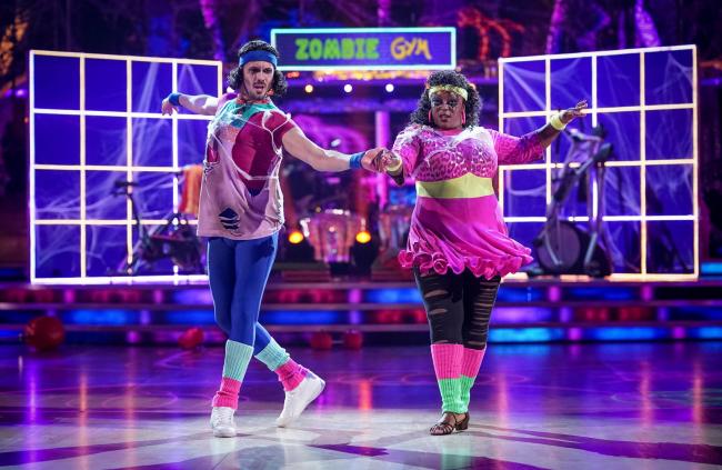 Judi Love and Graziano Di Prima during BBC One's Strictly Come Dancing 2021 on Saturday. Credit: Keiron McCarron/BBC/PA
