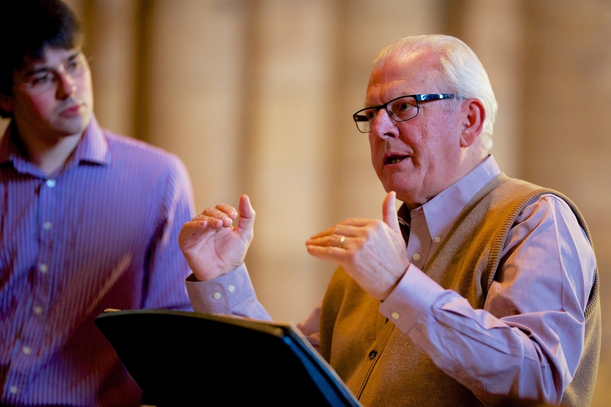 Durham University Orchestral Society joined by Sir Thomas Allen to rehearse a concert in 2013 Picture: Andrew Bennison