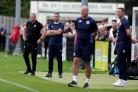 Darlington manager Alun Armstrong (left) and assistant Darren Holloway. Picture: CHRIS BOOTH