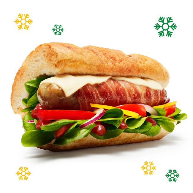 From Subway's Christmas menu, you can get two Tiger Pig subs for the price of one for a limited time (Subway)