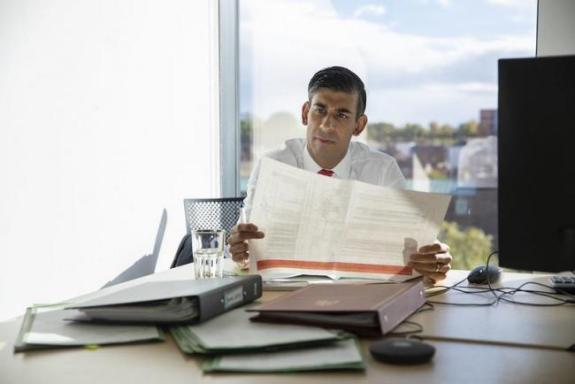 The Northern Echo: Chancellor Rishi Sunak working in Darlington The Northern Echo: Chancellor Rishi Sunak working in Darlington