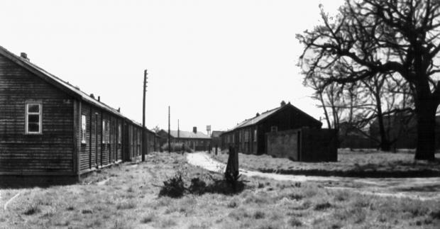 The Northern Echo: The DLI huts at Brancepeth shortly before they were auction ined 1971