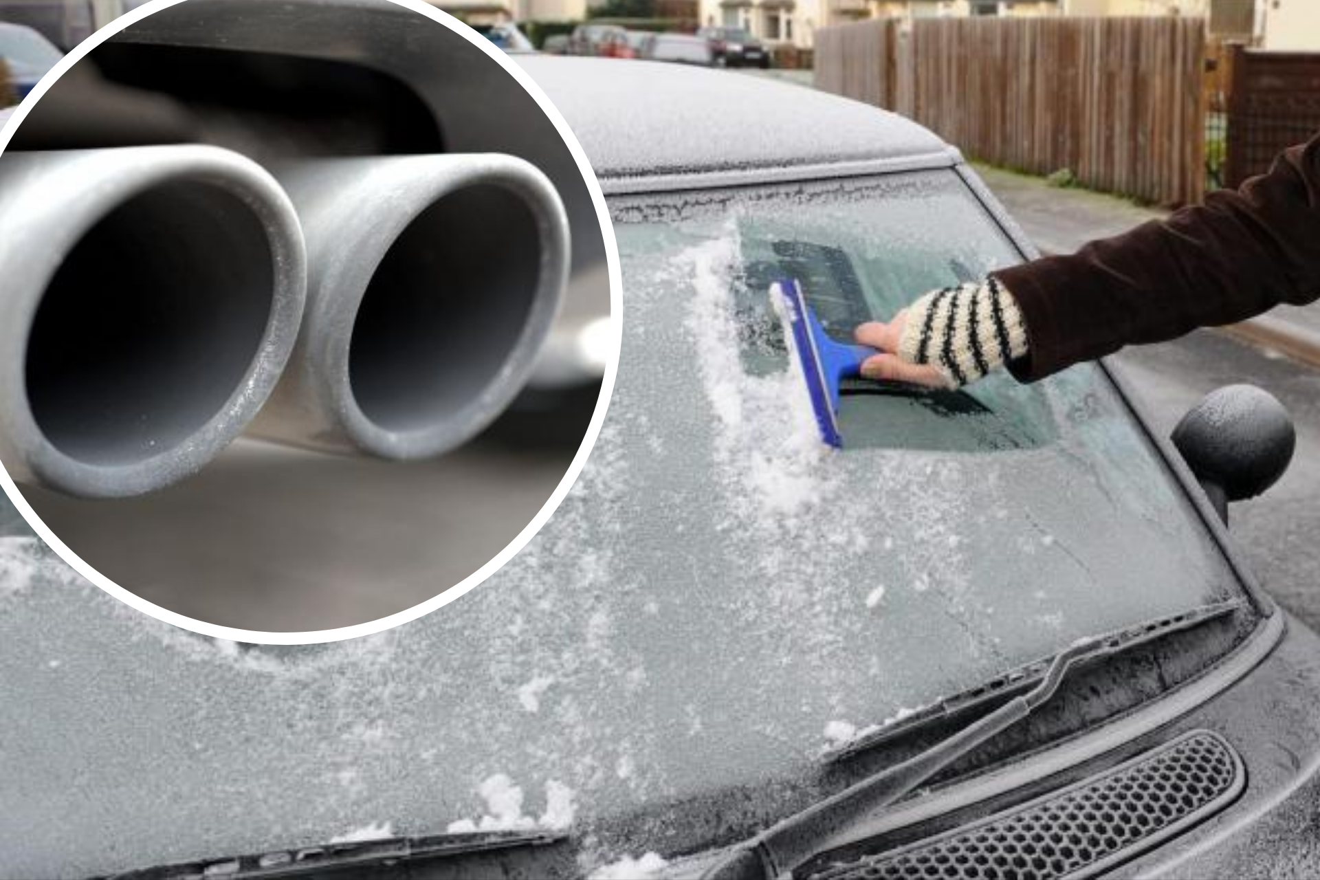 Is it illegal to leave engine running while defrosting your car