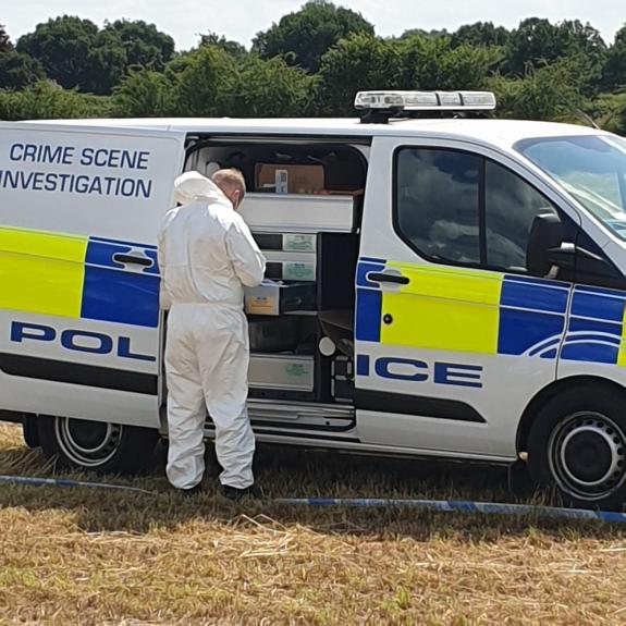 The Northern Echo: Police at the crime scene near Wigginton last July The Northern Echo: Police at the crime scene near Wigginton last July