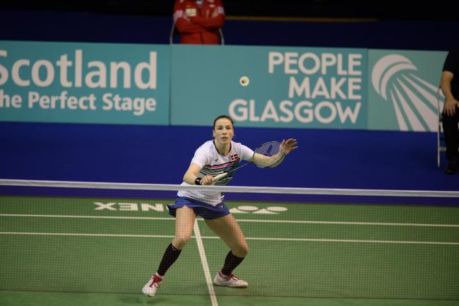2015 champion Line Kjærsfeldt has reached the last eight at the Scottish Open