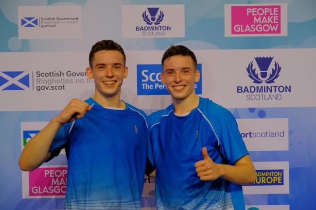 Christopher Grimley and Matthew Grimley after beating the South Korean pair in a thrilling semi-final