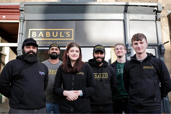 The Northern Echo: The team at Babul's in Barnard Castle have helped people impacted by Storm Arwen. The Northern Echo: The team at Babul's in Barnard Castle have helped people impacted by Storm Arwen.