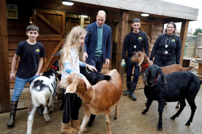The Duke of Cambridge during a visit to CATCH, a youth-led charity based in Leeds