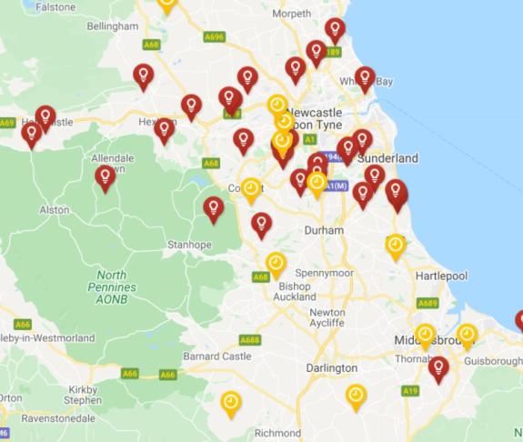 The Northern Echo: The live Northern Powergrid map as of Wednesday morning The Northern Echo: The live Northern Powergrid map as of Wednesday morning