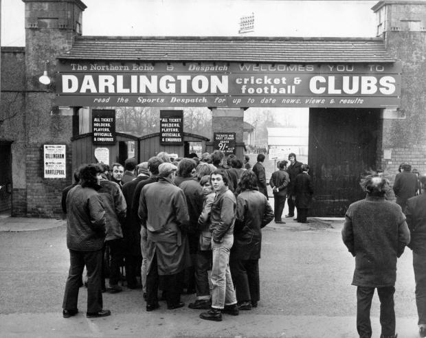 The Northern Echo: Fans queue to get into Feethams in 1982