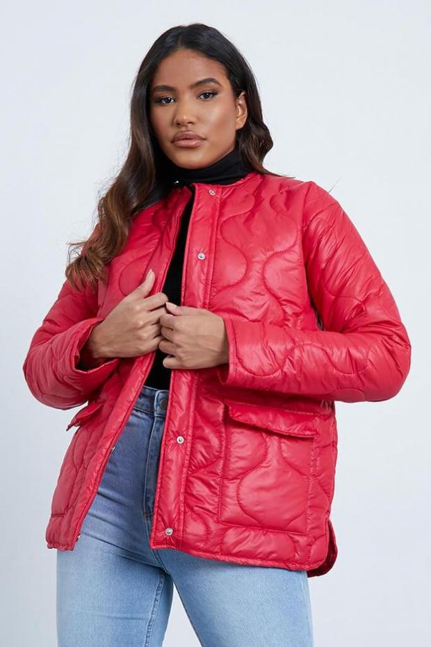 The Northern Echo: Red quilted coat (I Saw It First)
