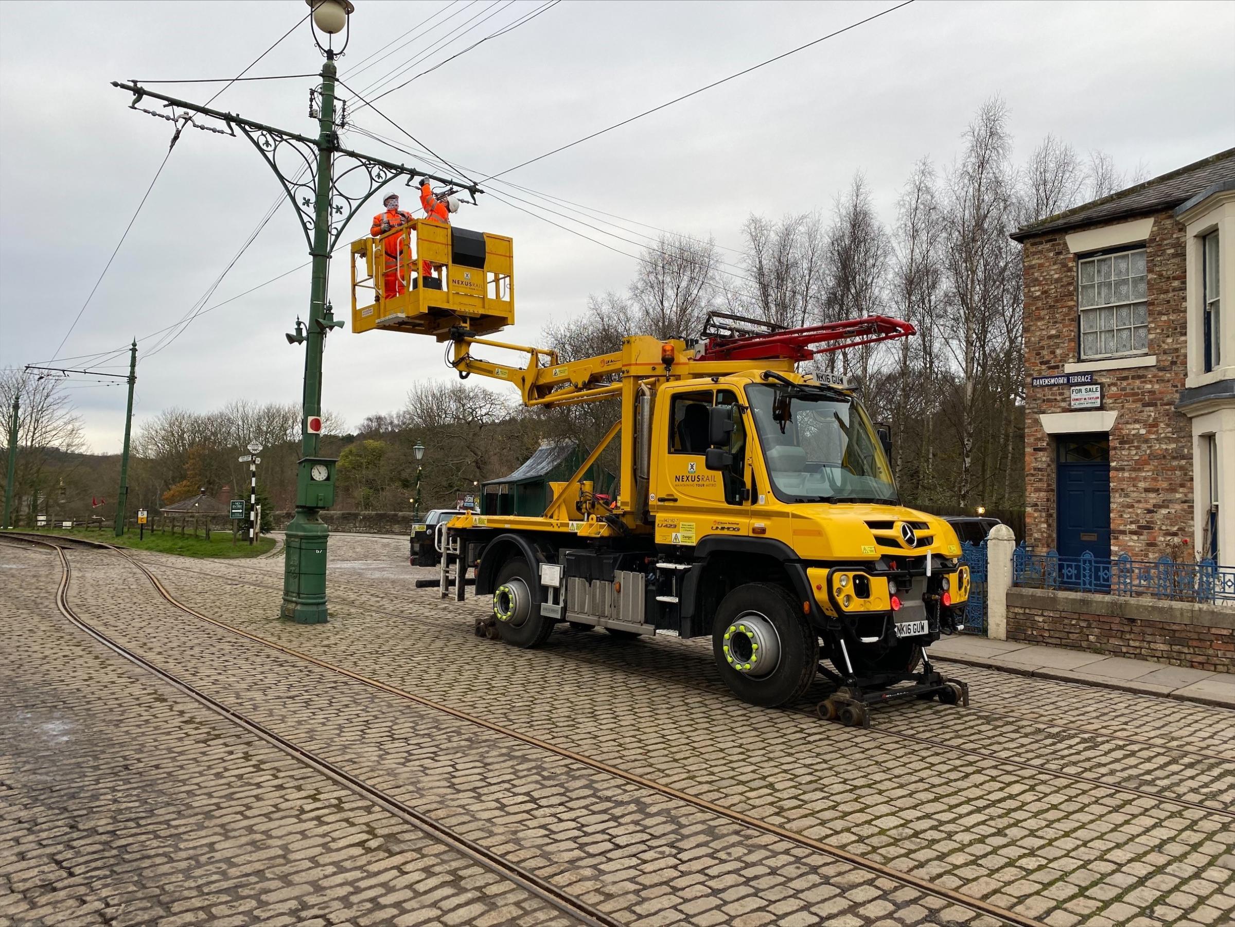 Railway engineers from the Tyne and Wear Metro have stepped back in time at Beamish Museum to help ensure its iconic Tramway is in tip top condition