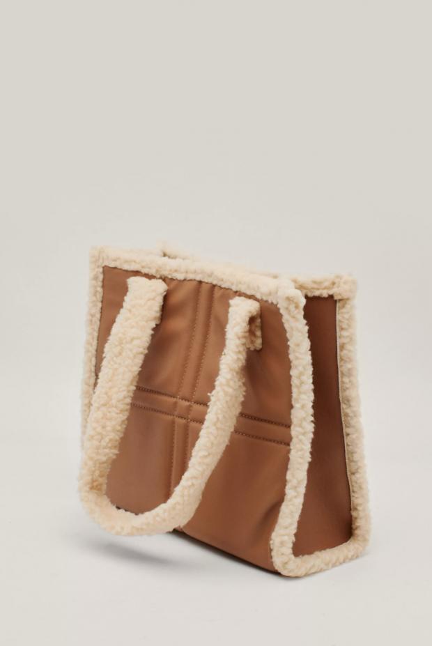 The Northern Echo: Box Faux Leather Borg Trim Day Bag. Credit: Nasty Gal
