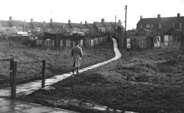The Northern Echo: A fabulous image of Trimdon Grange in January 1964, of a working man walking home. This must have been the inspiration for a Norman Cornish painting
