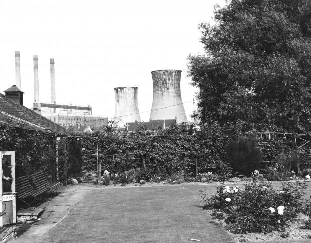 The Northern Echo: A town centre garden beneath the power station on Haughton Road, with its slender chimneys and dumpy cooling towers. Where was this garden?