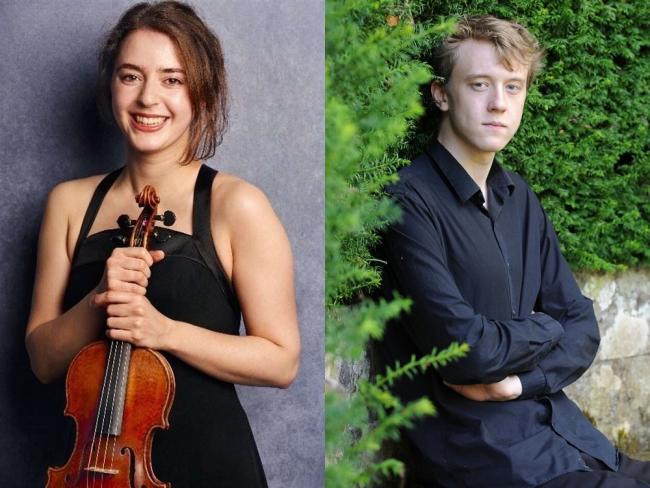 Mathilde Milwidsky (violinist) and Joseph Havlat (pianist) will be performing at Darlington Music Society's next concert