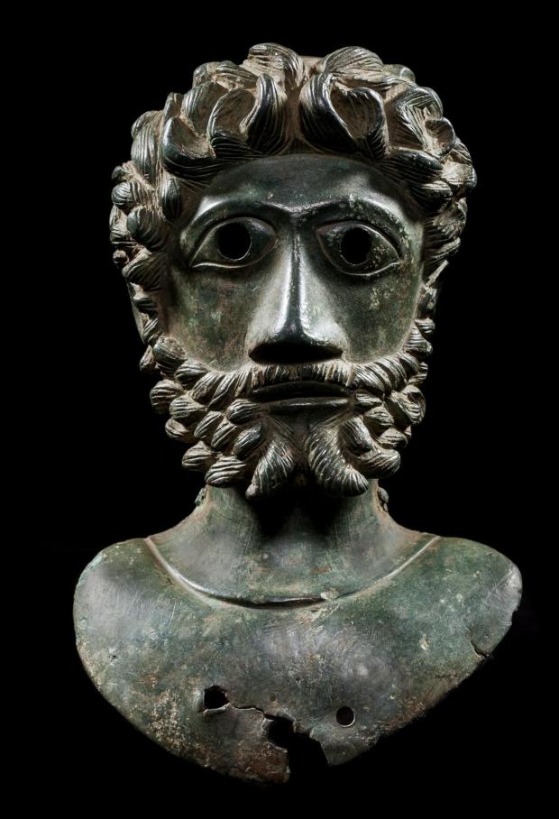 The Northern Echo: Bronze bust of the ‘divine emperor’ Marcus Aurelius, part of the Ryedale Bronzes Picture: David Aaron/Yorkshire Museum/PA Wire