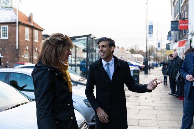 The Northern Echo: Chancellor Rishi Sunak in Yarm last month, following an announcement about levelling up cash