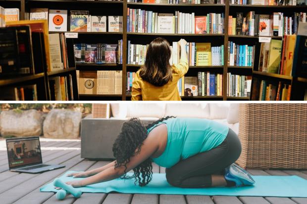 The Northern Echo: Home workouts and book recommendations (Canva)
