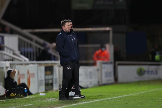 Hartlepool United manager Graeme Lee watches his side in action against Bolton Wanderers. PICTURE: MARK FLETCHER.