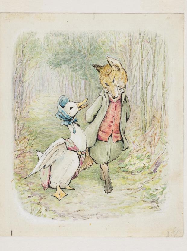 The Northern Echo: A Beatrix Potter watercolour and ink on paper illustration, The Tale of Jemima Puddle-Duck artwork, dated 1908, which will be on show at the Beatrix Potter: Drawn to Nature at the Victoria and Albert Museum, London, February 12, 2022 – January 8, 2023. Undated handout via PA.