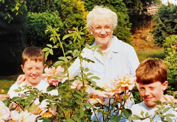 The Northern Echo: Vera Shaw with her grandsons around 1990