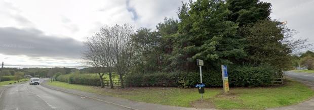 The Northern Echo: Cornish's corner today, as seen on Google StreetView. The railway line crossed the road where the three trees are today. The Dovecote Inn is directly behind the photographer