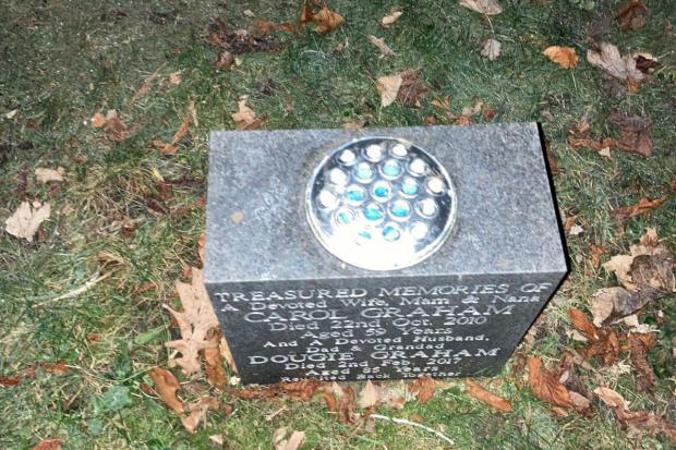 The Northern Echo: Carol and Dougie Graham's grave marker after