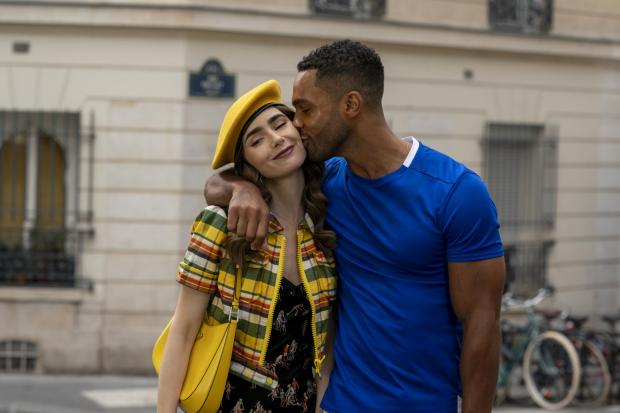 The Northern Echo: (Left to right) Lily Collins as Emily and Lucien Laviscount as Alfie. Credit: Netflix