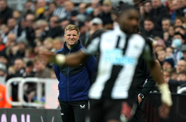 Eddie Howe shows his disappointment during Newcastle United's FA Cup defeat to Cambridge (Picture: Owen Humphreys/PA Wire)