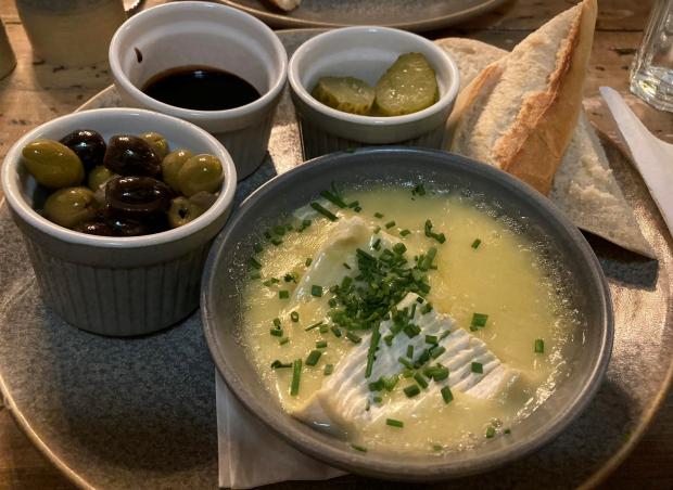 The Northern Echo: Camembert with olives, cornichons and balsamic glaze