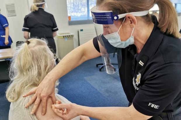 The Northern Echo: The fire service have helped to give 50,000 vaccinations so far during the roll-out. Picture: CDDFS.