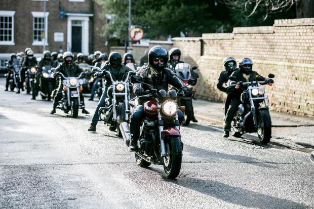 The Northern Echo: Bikers turned out to say farewell to Darlington man Ray Hankin, whose funeral took place on Wednesday 