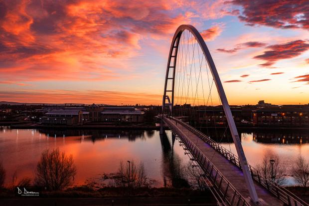 Red sky over Stockton Picture: DAVE DOWSON