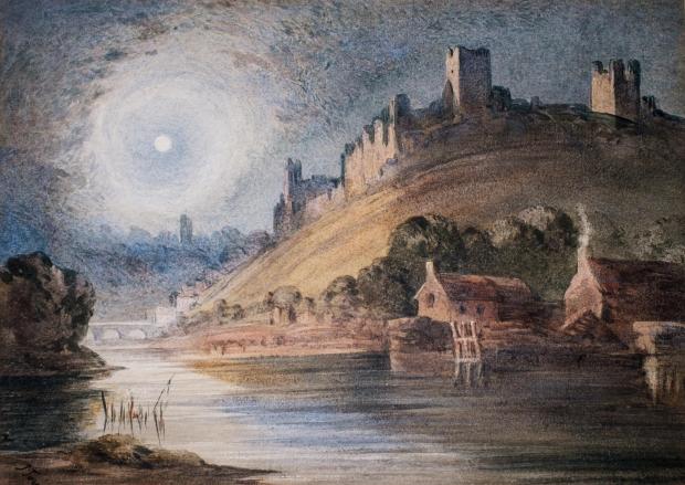 The Northern Echo: Richmond by moonlight in 1860. JohnYorke\'s Culloden Tower reaches up to the moon; Alan Rufus\' castle is on the top of the hill; beneath it is Henry Cooke\'s papermill. All are profiled in Jane Hatcher\'s new book, as is the artist, Jessey Joy, a
