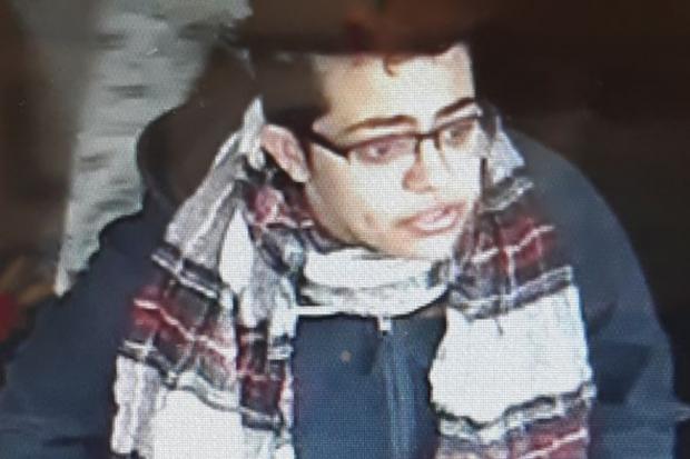 The Northern Echo: The person that Northumbria Police want to speak to in connection with the attack. The person pictured is thought to have been nearby at the time of the incident. Picture: NORTHUMBRIA POLICE