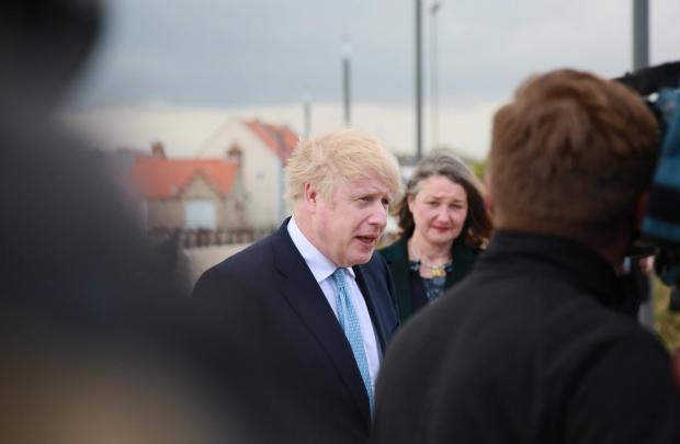 The Northern Echo: Boris Johnson and Hartlepool MP last May. Picture: SARAH CALDECOTT