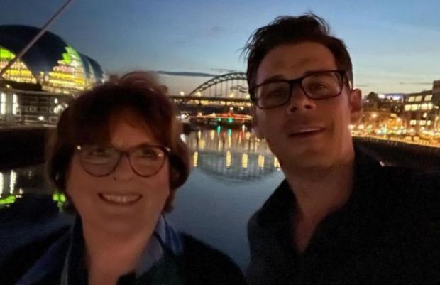 The Northern Echo: Brenda Blethyn, left, Kenny Doughty Picture: TWITTER