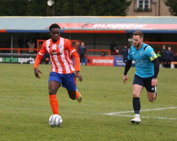 The Northern Echo: JW 06 Feb 2022 soccer u's non-league round-up soccer iron eastbourne kamil conteh picture by JON WEAVER