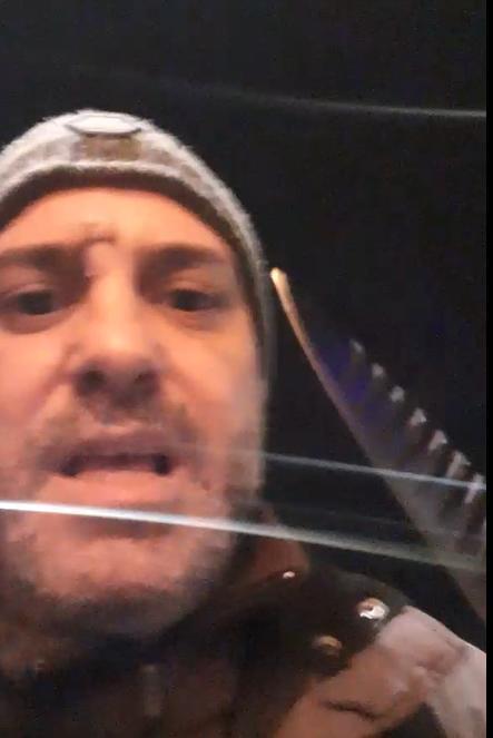 The Northern Echo: Davide Sardu filmed a Facebook Live video while brandishing a knife. Picture: Facebook