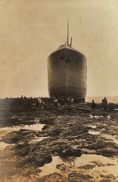 The Northern Echo: Edwardian postcard of a ship aground at Hartlepool The Northern Echo: Edwardian postcard of a ship aground at Hartlepool