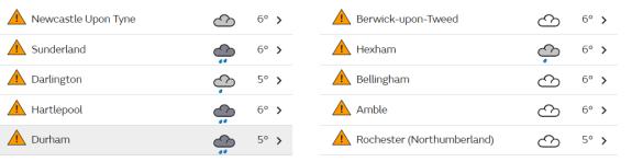 The Northern Echo: The weather in the North East today The Northern Echo: The weather in the North East today